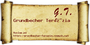 Grundbecher Terézia névjegykártya